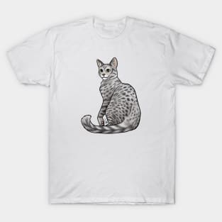 Cat - Egyptian Mau - Silver T-Shirt